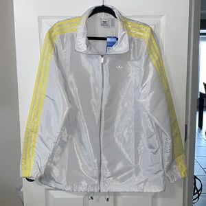 White Adidas Rain Jacket
